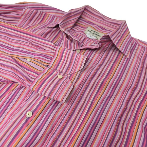 Ralph Lauren Polo Jeans Co.‎ Mens Long-Sleeve Button-Up Shirt Mulitcolor Large - Picture 1 of 5